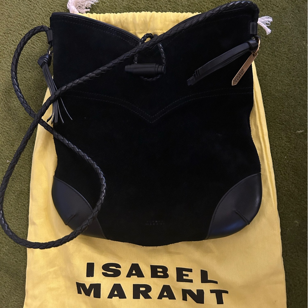 Isabel Marant Black Suede Taggy Bag in excellent condition